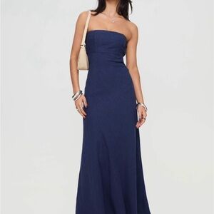 Princess Polly Navy Strapless Maxi Dress